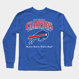 Buffalo Bills Champions Football 2020 2023 Back To Back Long Sleeve T-Shirt